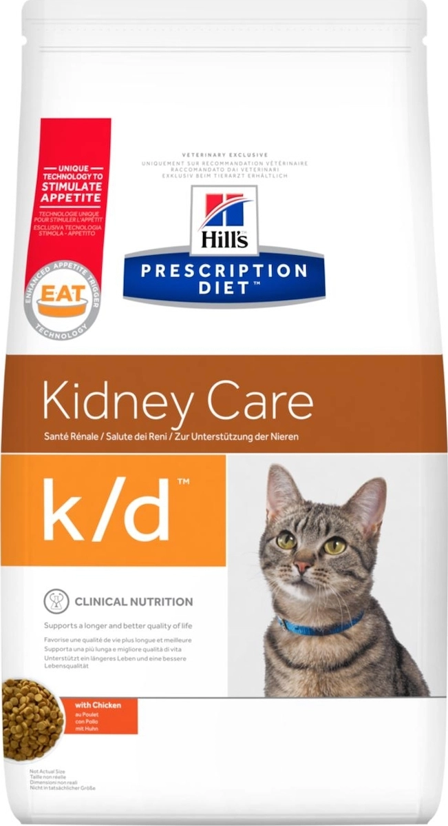 kidney care Hill's Prescription Diet k/d Feline Ξηρά Τροφή για Ενήλικες Γάτες με Κοτόπουλο - Image 1