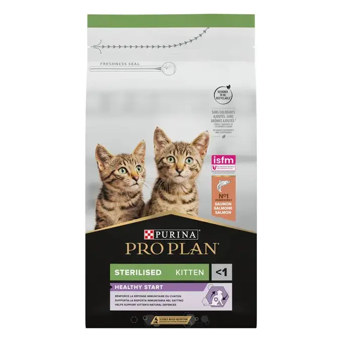 07613037684070_C1N1_44179153_0.jpg PURINA PRO PLAN® Kitten Healthy Start STERILISED Cat Σολομό - Image 1