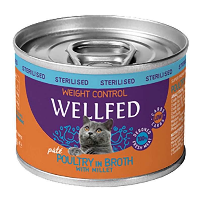 0023066_1709133094_1 Wellfed Sterilised Weight Control Πουλερικά & Κεχρί σε Πατέ - Image 1