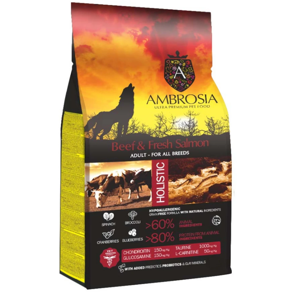 AM25056-AM25057-1000x1000h Ambrosia Beef & Fresh Salmon Adult All Breeds - Image 1