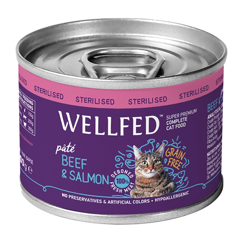 0023052_1709133048_1 Wellfed Sterilised Βοδινό & Σολομός σε Πατέ - Image 1
