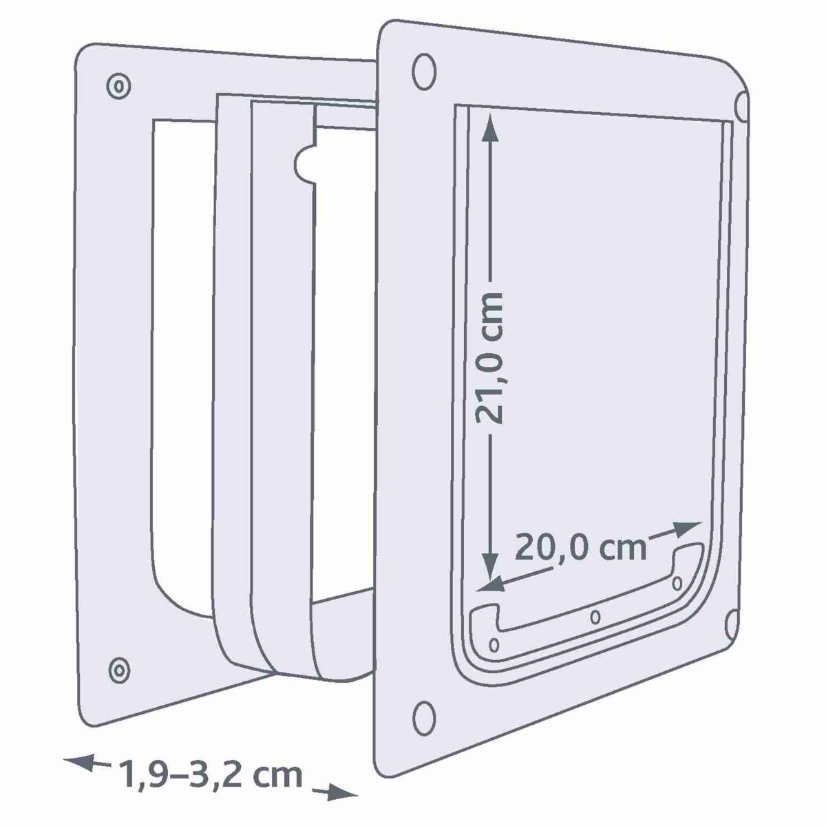 Πόρτα Σκύλου Trixie 2 Way Dog Flap White (XS/S) - Image 2